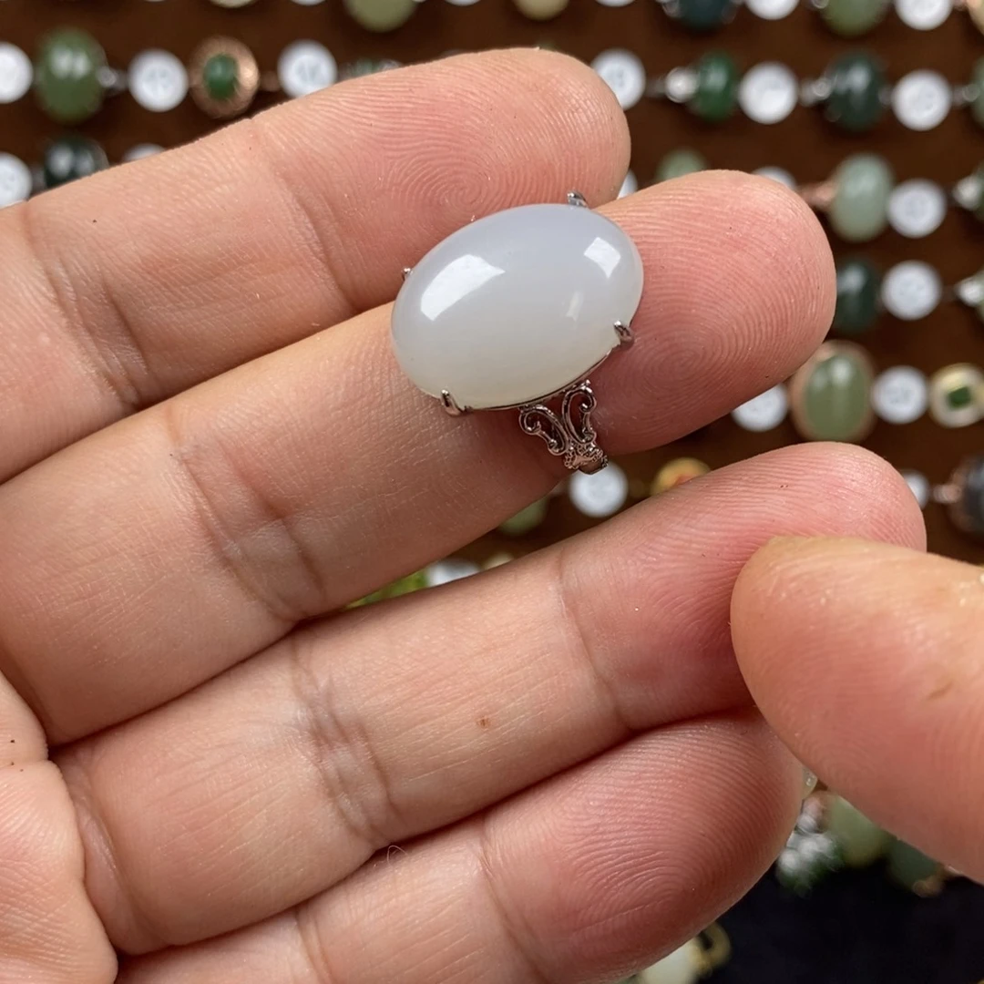 和田玉（白玉）戒指合金