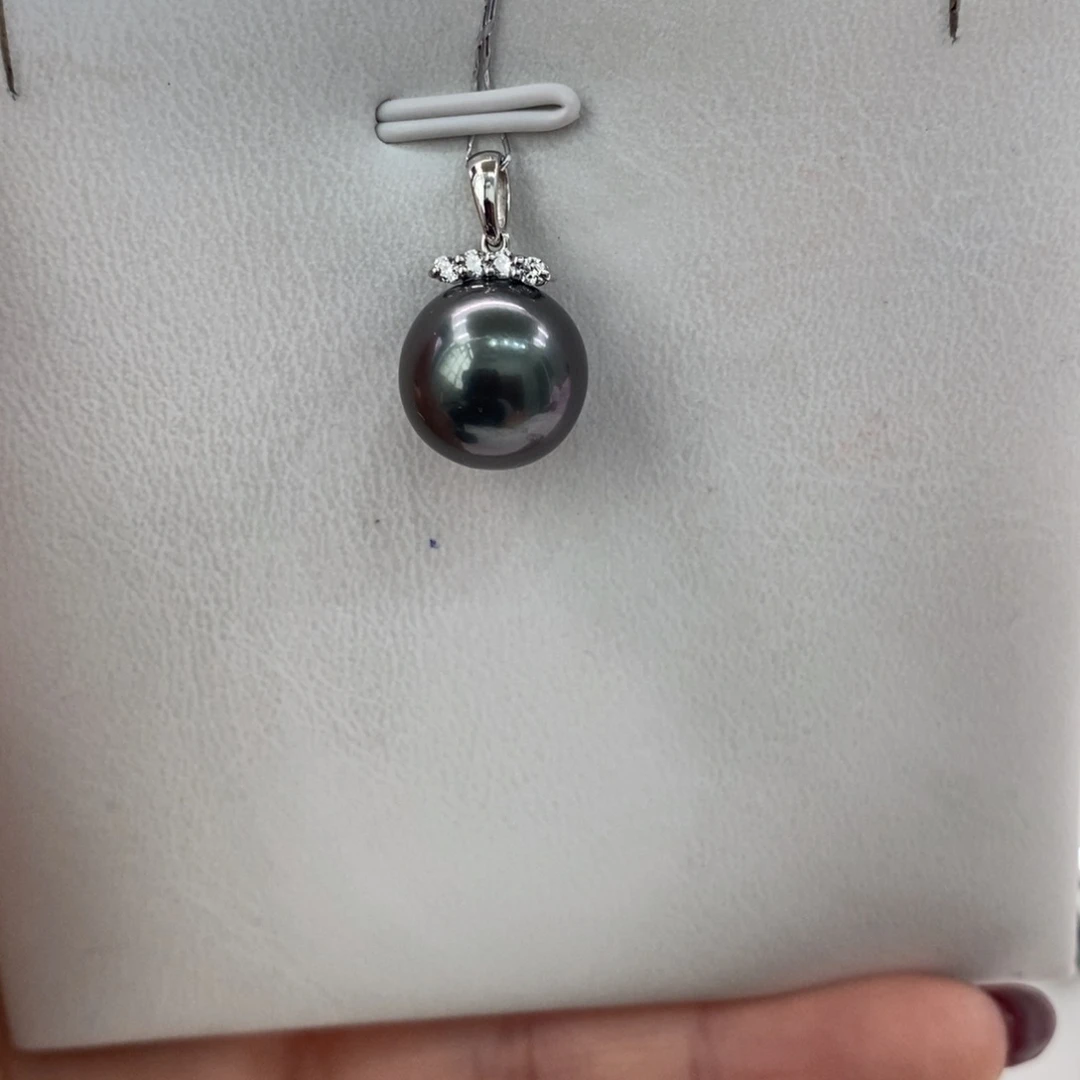 海水珍珠颈饰18K金镶嵌11-12m m