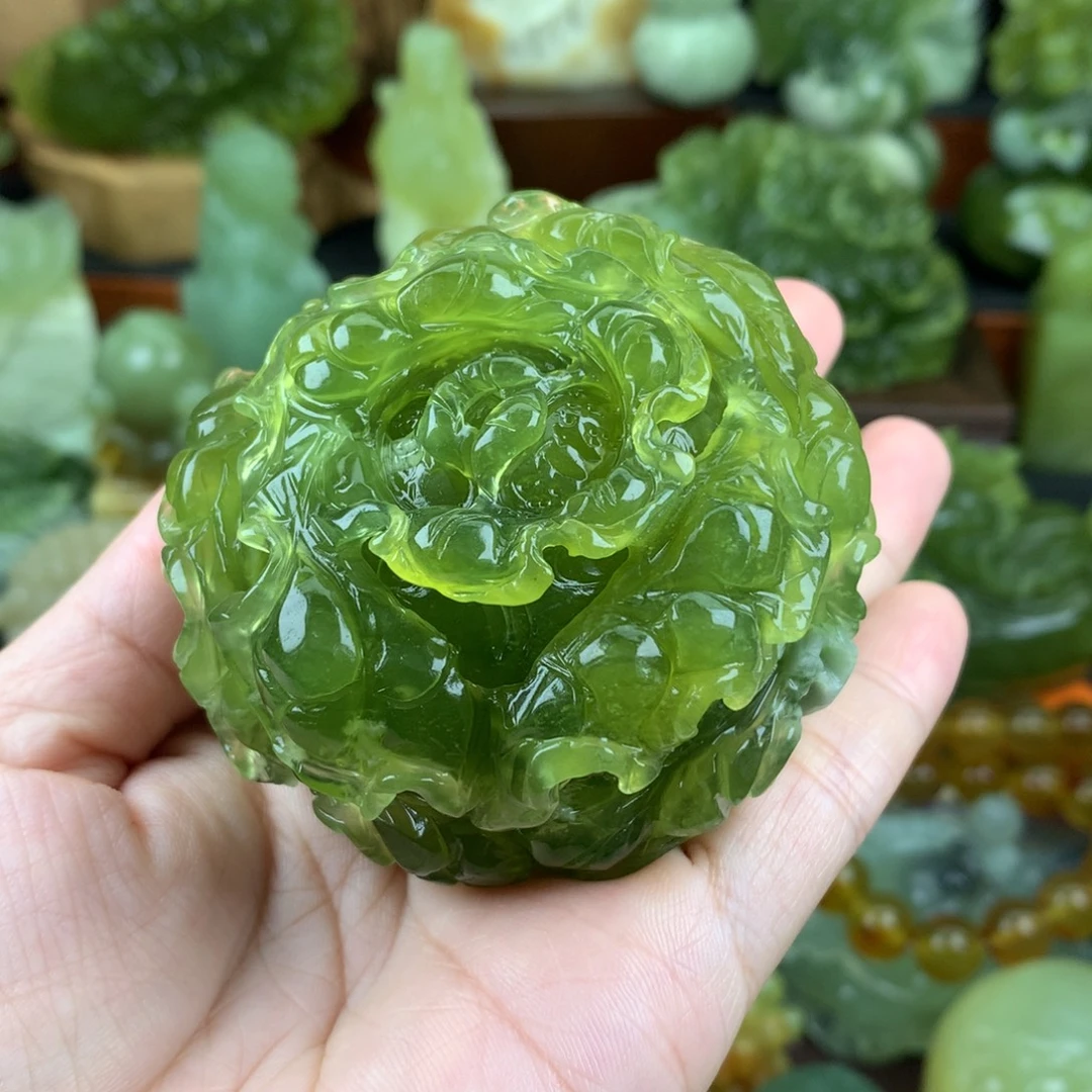 盛***年未镶嵌岫玉手把件