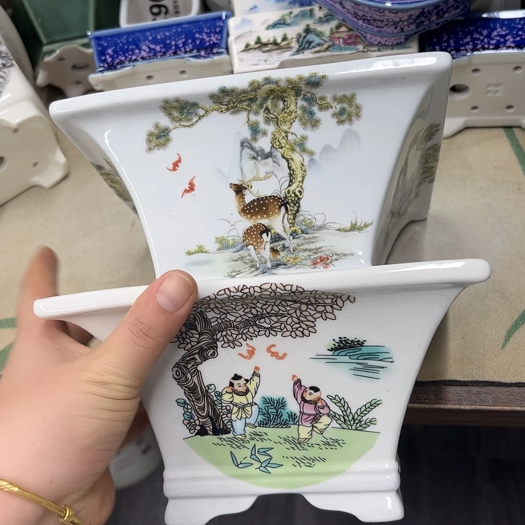 花盆紫砂204号瑕疵2个口不正处理介意勿拍19/10cmm