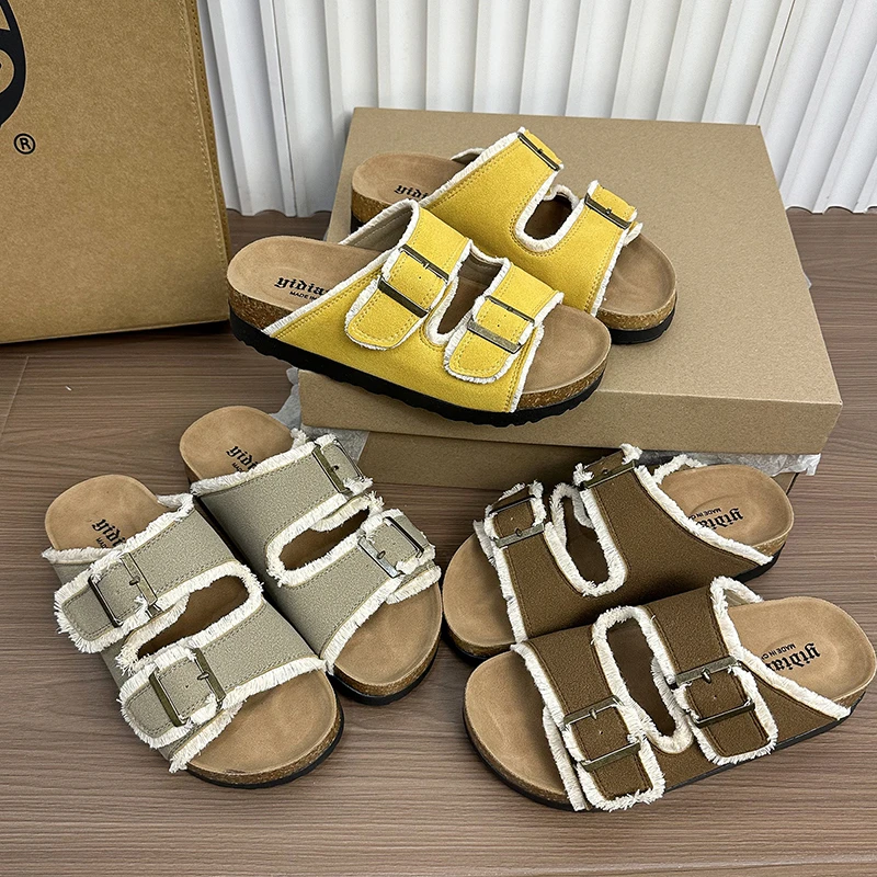 厚底高级感勃肯拖鞋女外穿2025新款夏季休闲一字拖沙滩懒人凉拖鞋