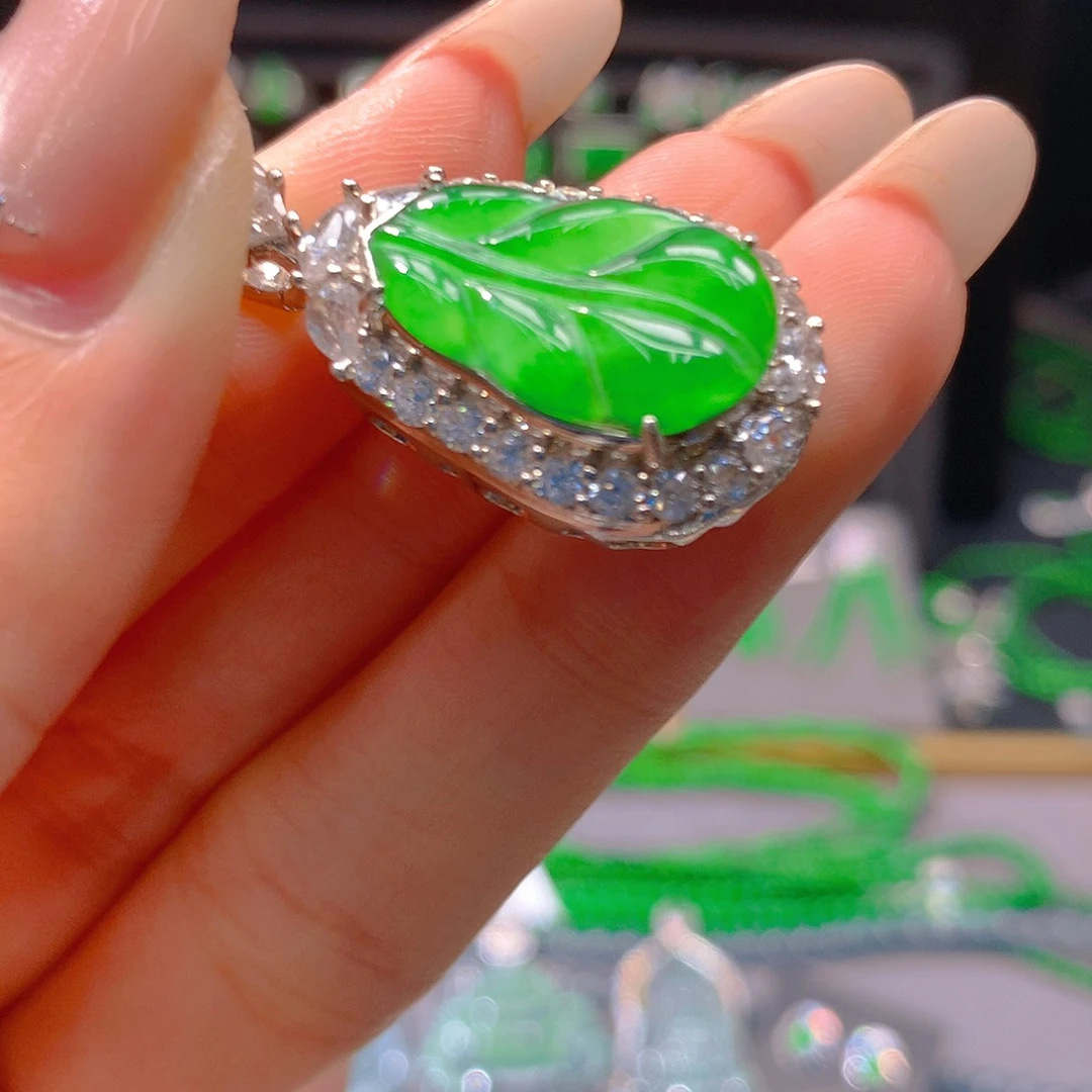 翡翠未镶嵌耳饰天然翡翠