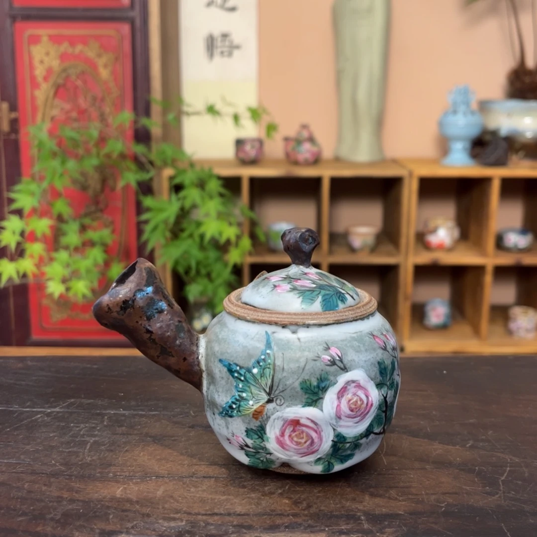 杯柴烧纯手工手绘陶瓷