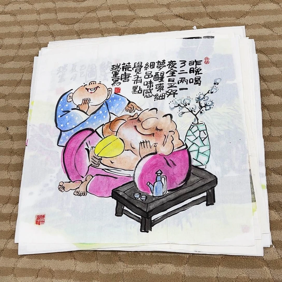 国画花鸟等图案50.50