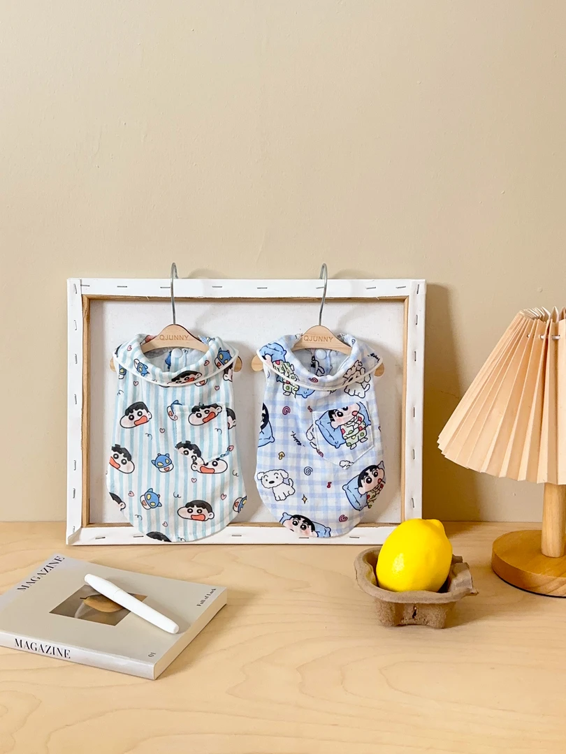 新款宠物家居服睡衣蜡笔小新舒适透气猫狗通穿