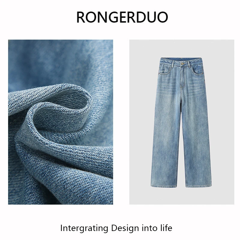 701#茸耳朵极简小个子女装 新款品牌设计夏季休闲阔腿牛仔裤