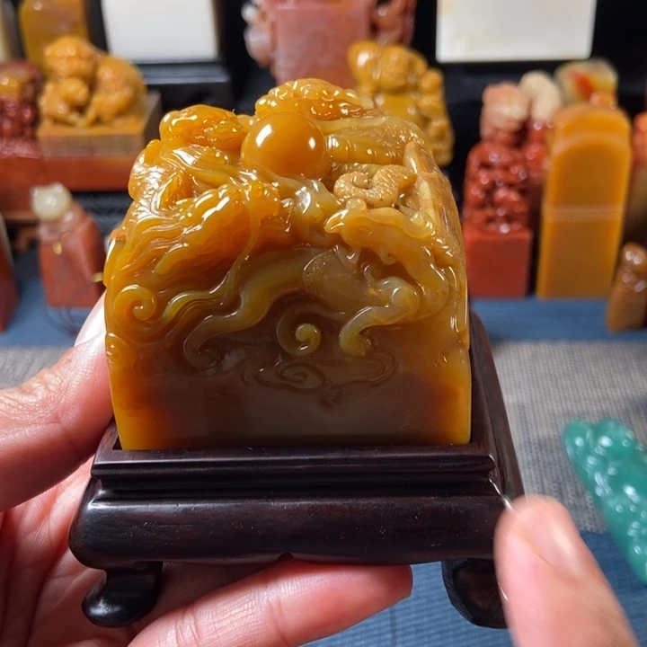 寿山石印石平*心巴林石
