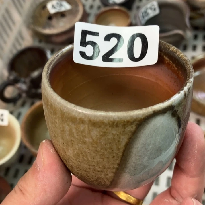 柴烧茶具茶杯大放漏