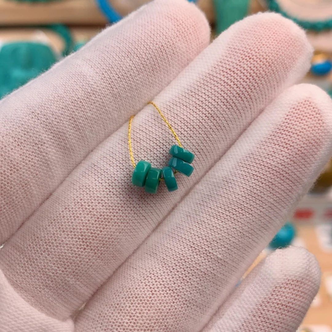 未镶嵌绿松石珠宝奇石4.4mm