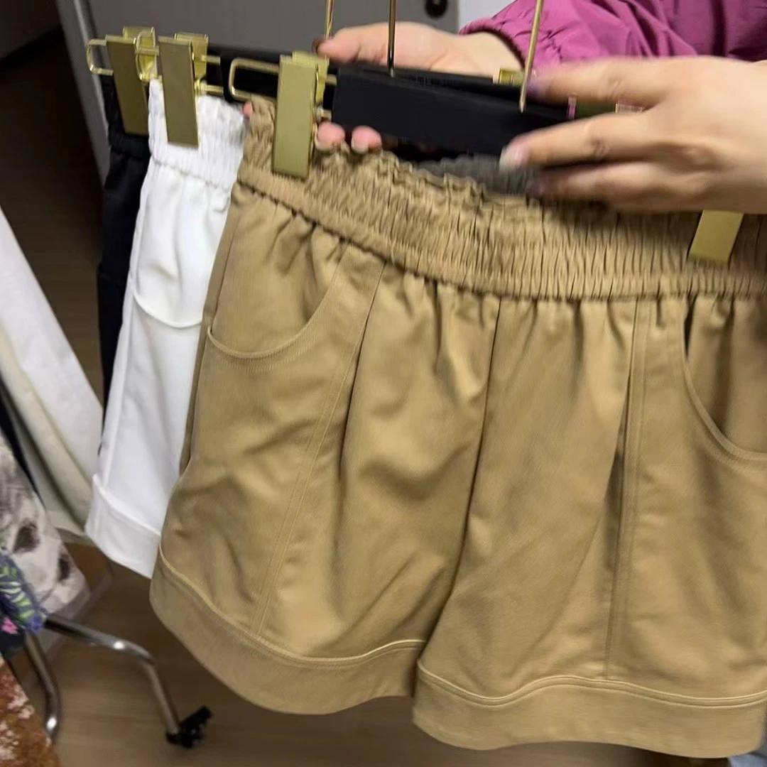 GRACE GARDEN高腰A字阔腿短裤XXK4D2846