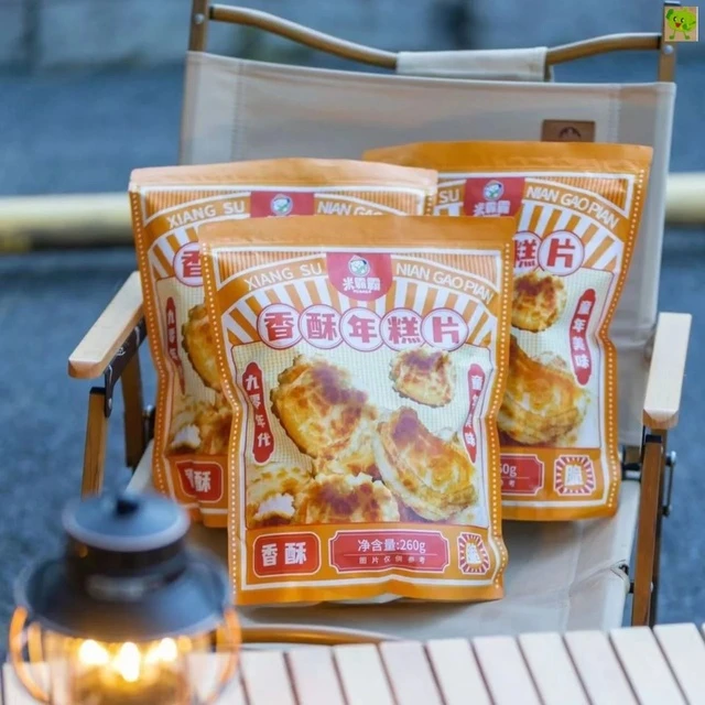 米霸霸香酥年糕片米霸霸老式虎皮年糕片年糕花怀旧休闲零食260g