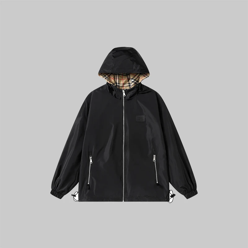 （双面穿运动夹克）男士双面穿经典格子外套3