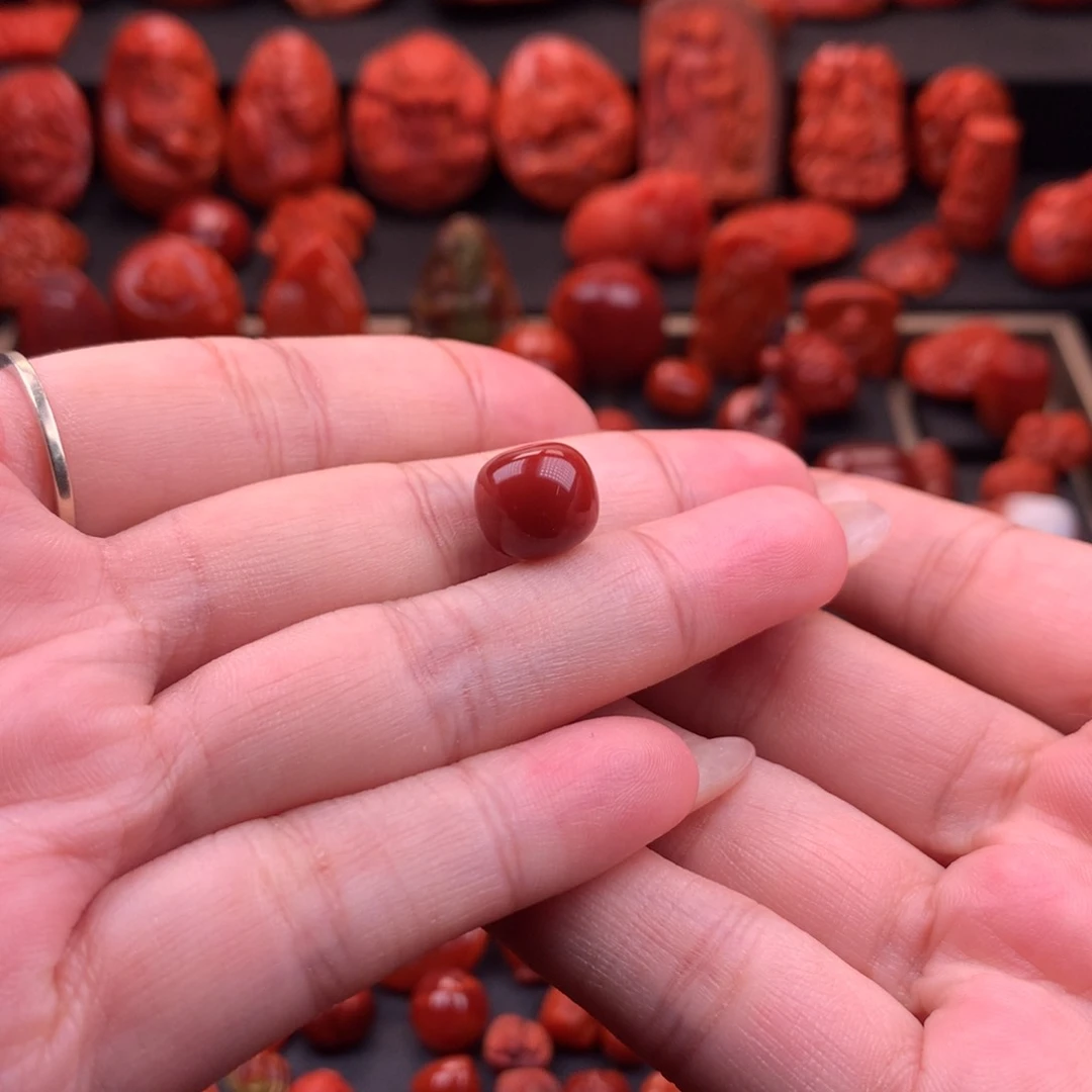 南红玛瑙南红川料原矿老型单珠11mm未镶嵌