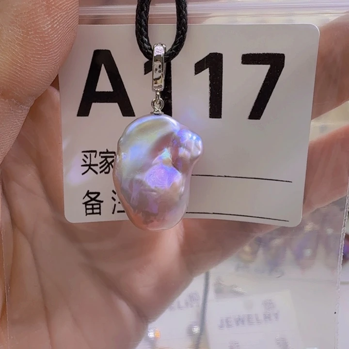 淡水珍珠银S925镶嵌颈饰