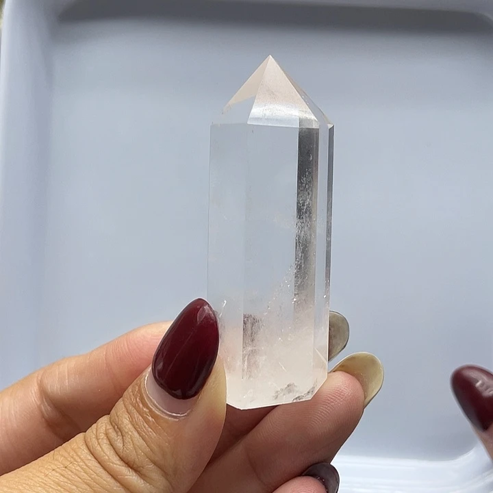 未镶嵌珠宝半成品水晶34白水晶柱高5.7宽2