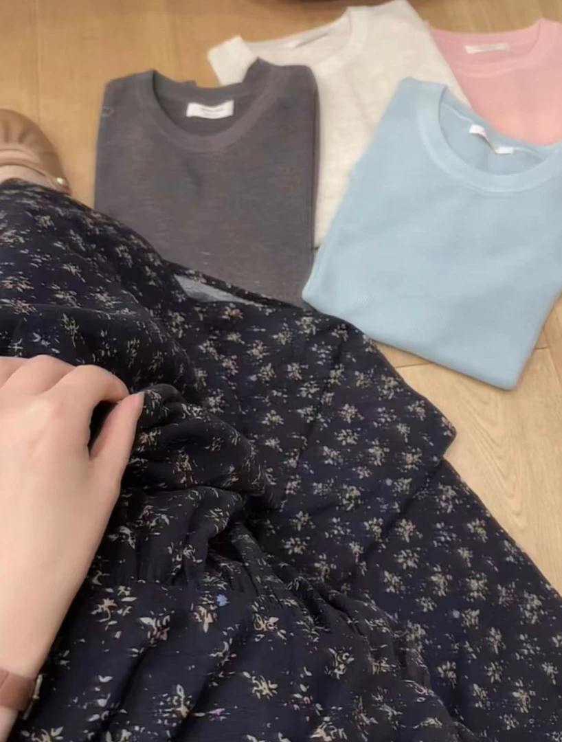 七言家巨好看！  复古花语小碎花口袋半身裙