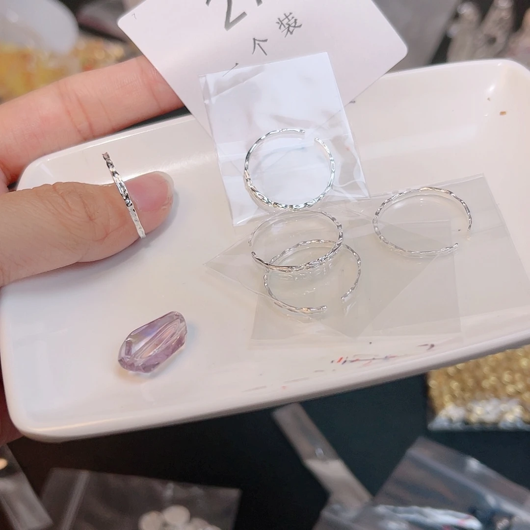 水晶珠宝半成品银S925镶嵌274