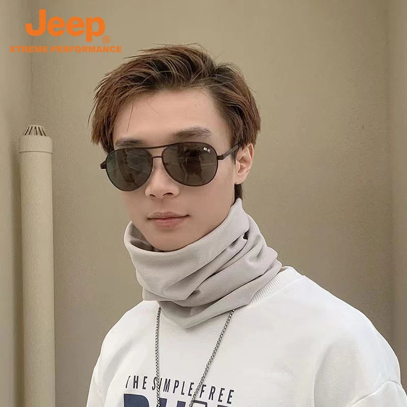 JEEP/吉普阳离子防寒脖套男女款冬季保暖围巾骑行防风户外小围脖