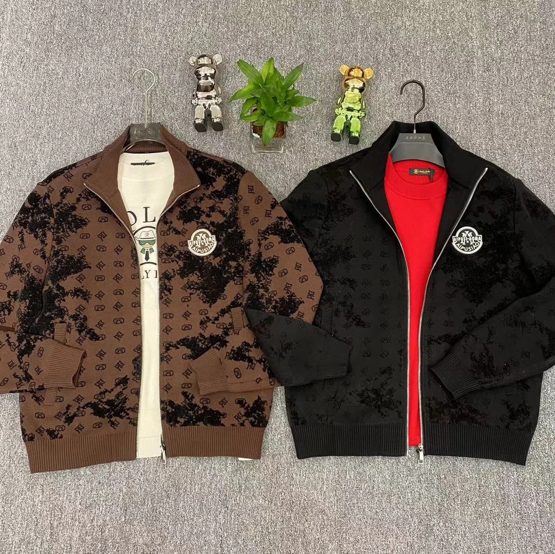 【欧洲名店】5212时尚针织植绒两色男士夹克外套