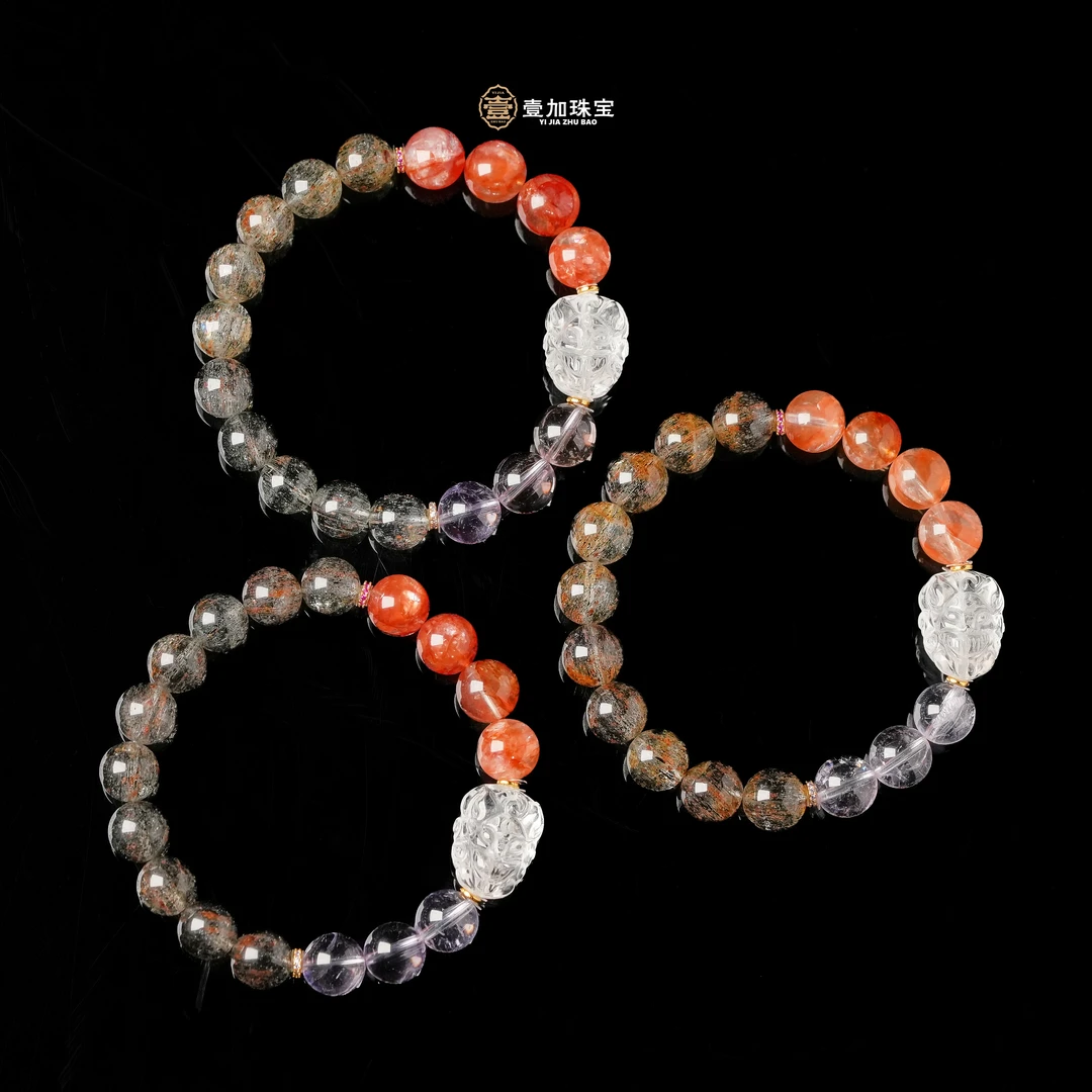 壹加田田｜职C抱大腿踩X人白水晶凤九水晶多宝手串多样性发一7794n