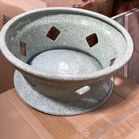 微瑕，不明火，口径25高度9绿色酒精炉