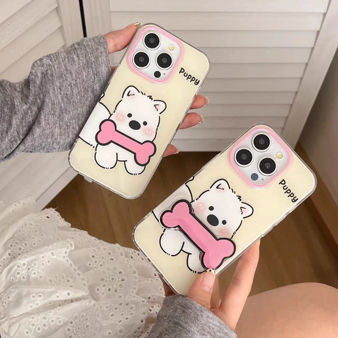 大骨头狗适用苹果16/15手机壳iphone13pro12女14小米oppo华为vivo