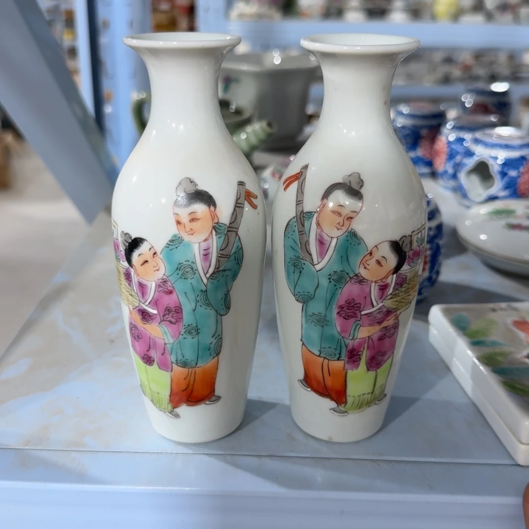瓷片摆件手绘瓷器全部处理