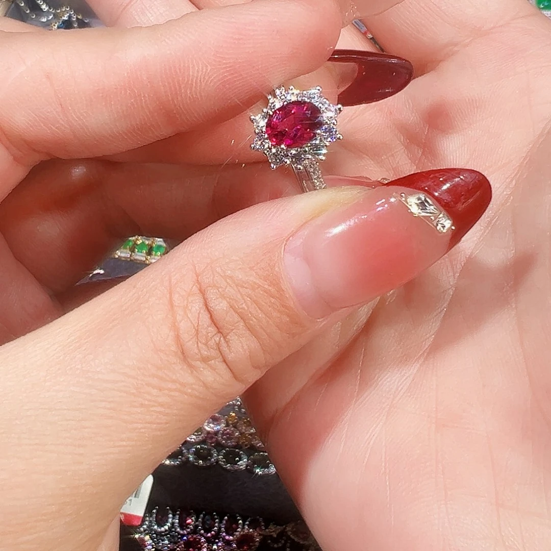 银S925镶嵌碧玺碧玺