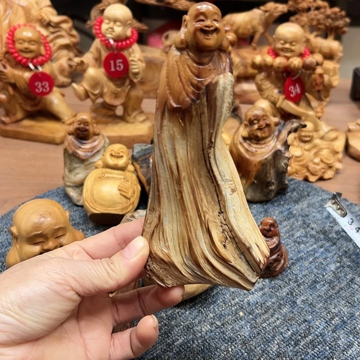柏木太行崖柏手把摆件