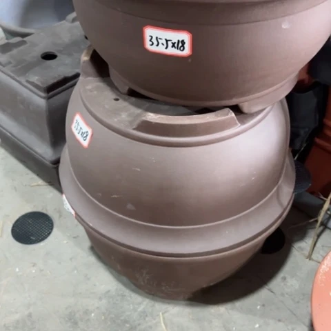 紫砂花盆100-3。35.5-18