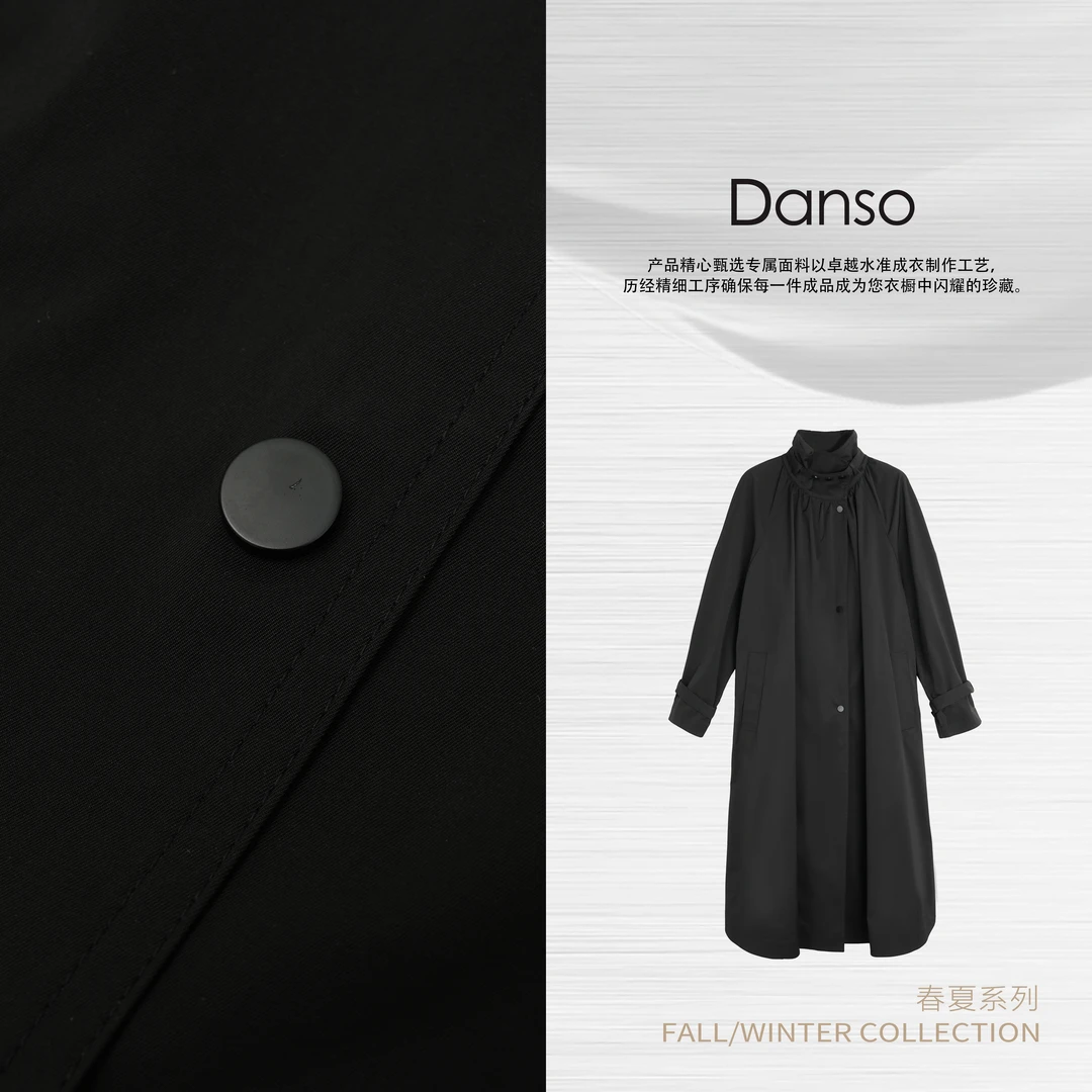 Danso丨可塑性时髦软雕塑机能花苞风衣丨玉美华