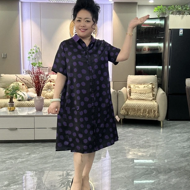 《乐姐》推荐新款洋气时尚小翻领连衣裙2828款，乐姐