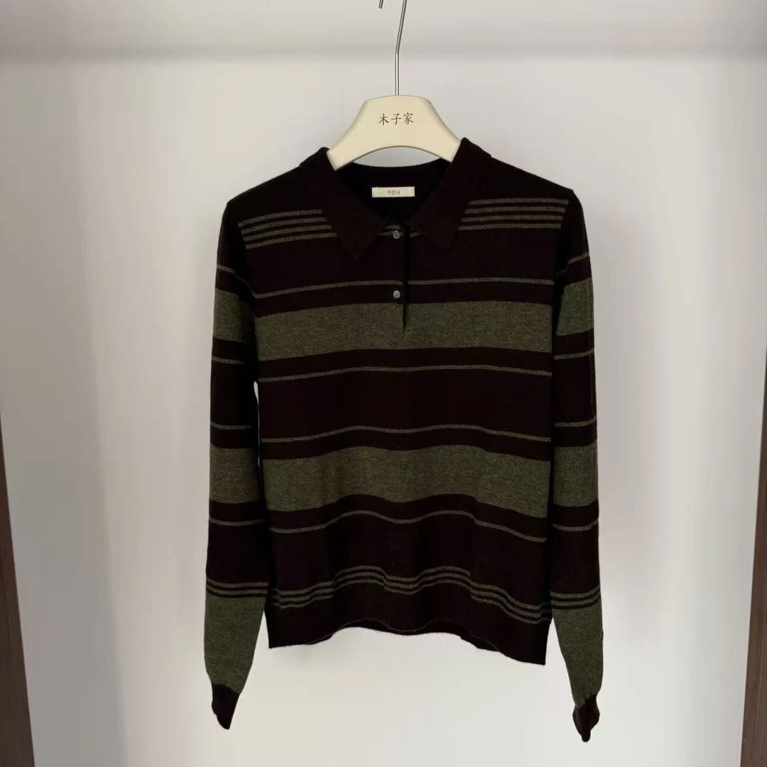 秋冬休闲常规保暖条纹毛针织衫毛衣休闲