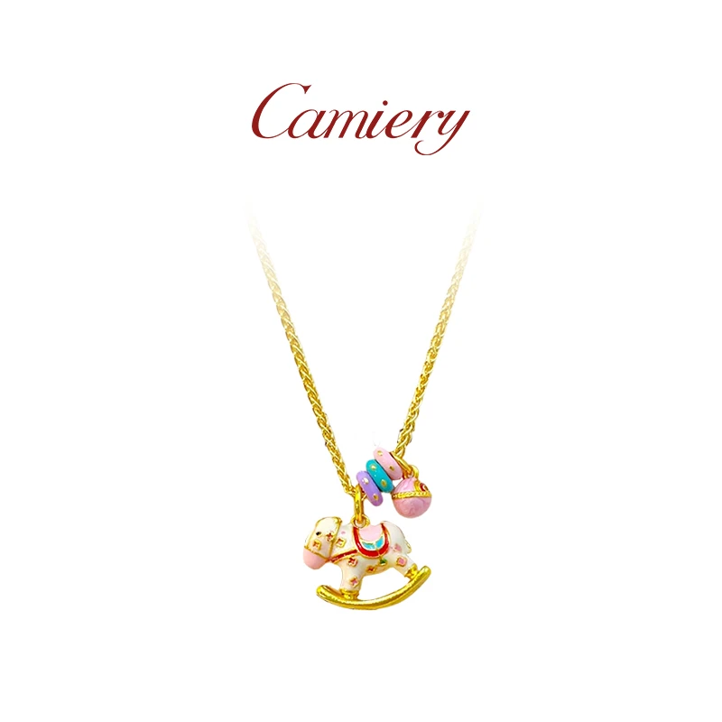 CAMIERY 复古高端轻奢木马项链气质百搭时尚
