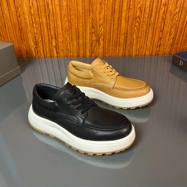 2025广州真皮男士休闲鞋轻质透气软底软面时尚潮流百搭低帮四季鞋