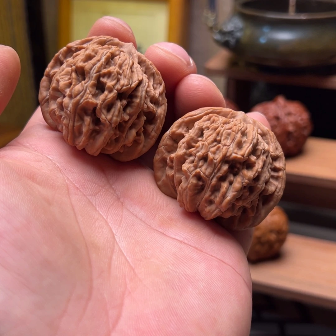 喜***4把件文玩核桃四座楼43虚尖