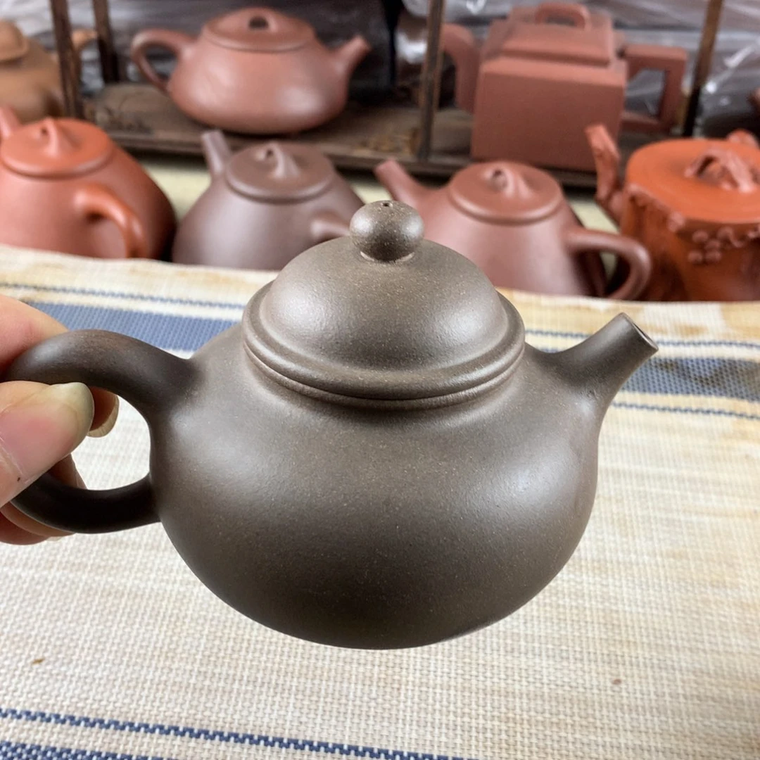 紫砂茶壶黄龙山青灰紫泥