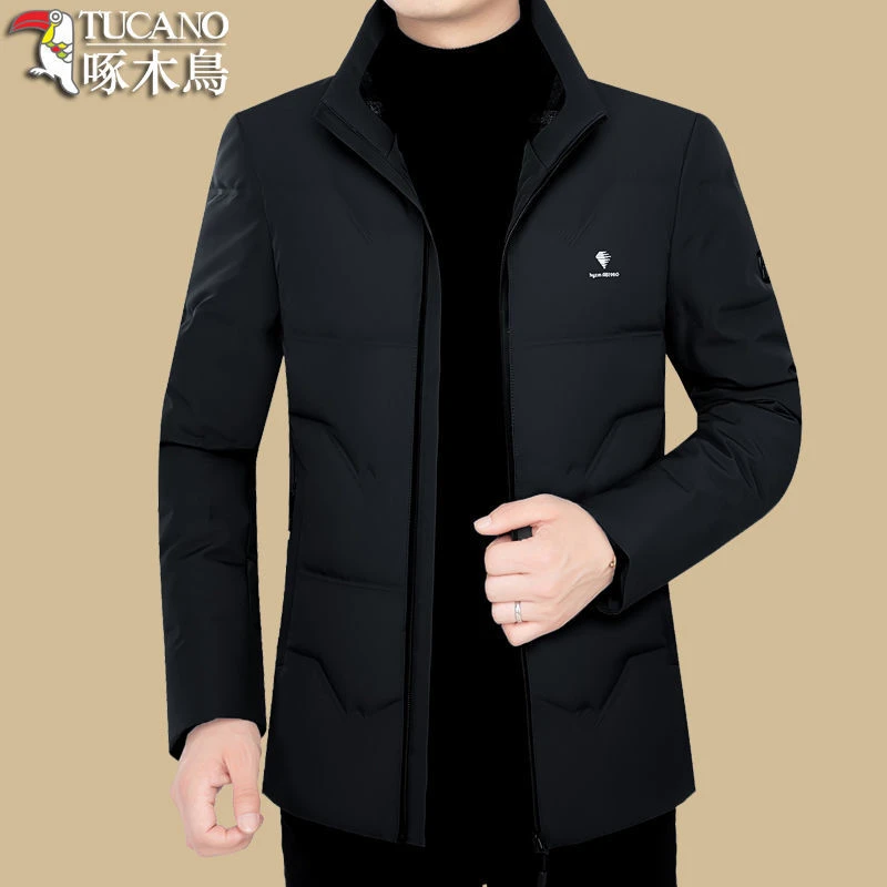 啄木鸟男装棉服外套冬季潮流衣初冬薄款中青年立领时尚棉服短男款