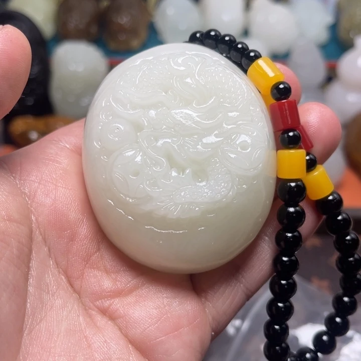 石材天然方解石手把件不退换