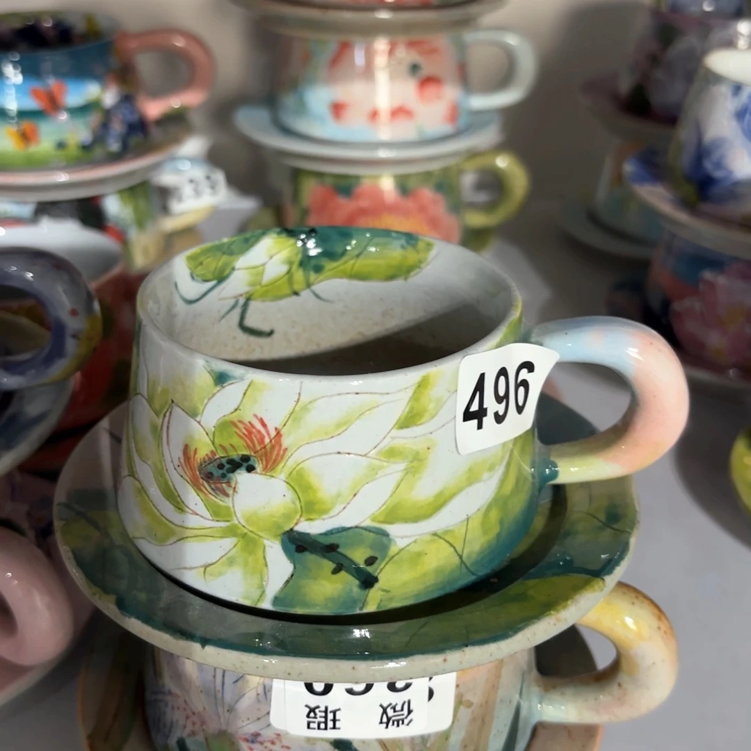 景德镇手绘高温釉下彩陶瓷茶具