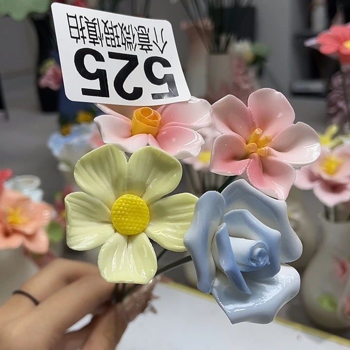 陶瓷纯手工捏花设计