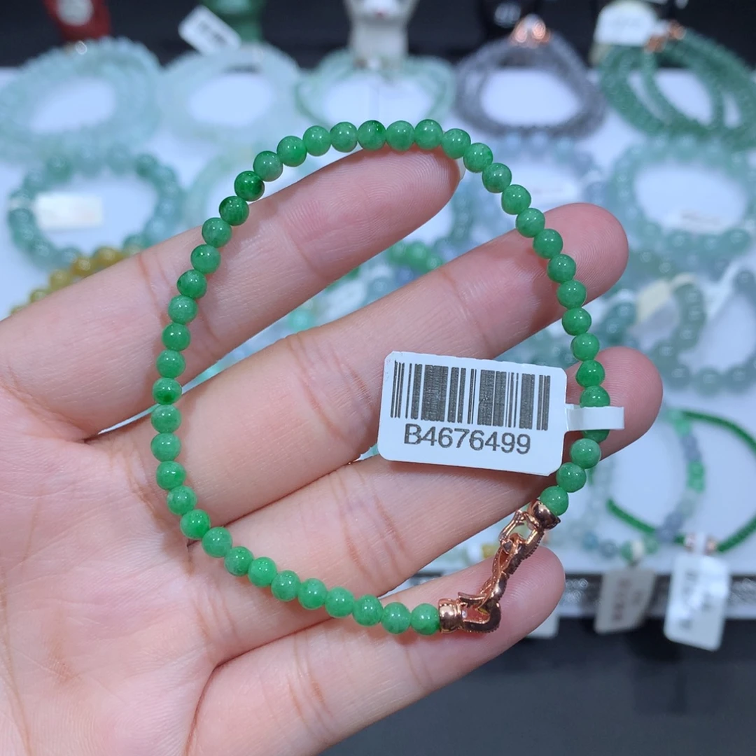 未镶嵌手串翡翠天然