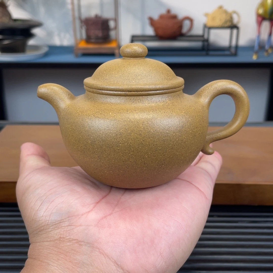 紫砂茶壶青段莲子220cc