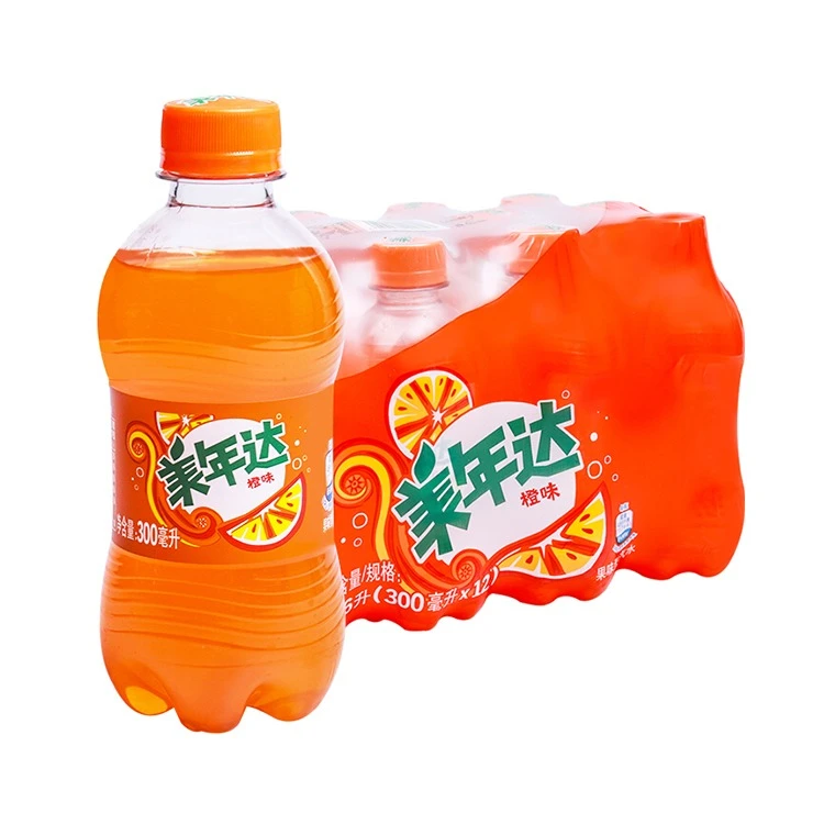 美年达橙味饮料300ml*12瓶