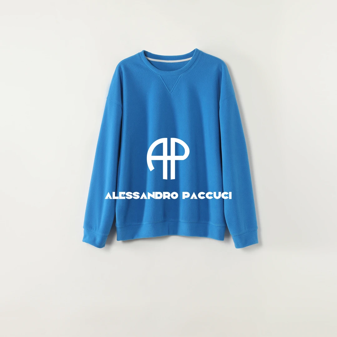 AP洛哥54194TW 厚版摇粒绒圆领双刷双摇时尚百搭休闲长袖卫衣女装