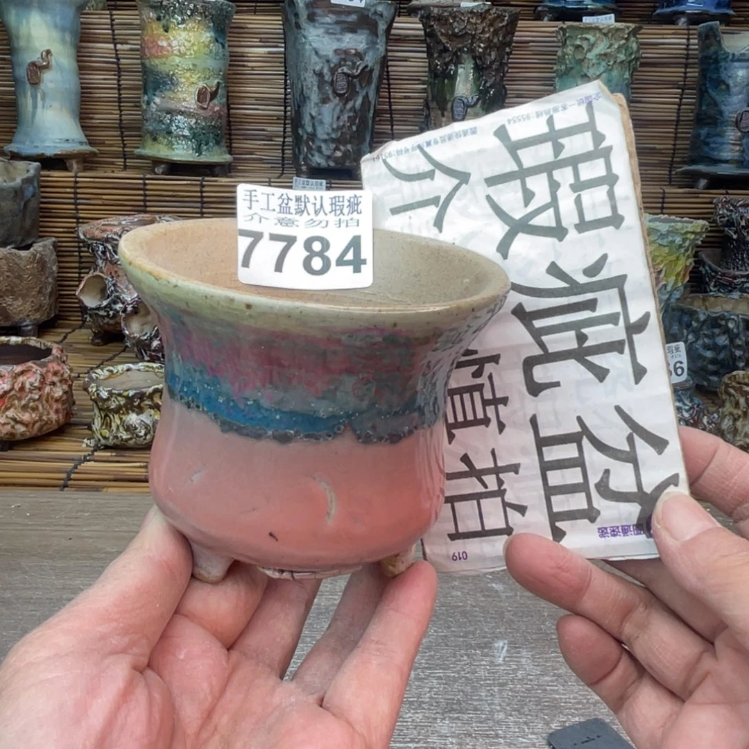 手工花盆默认瑕疵完美者勿拍