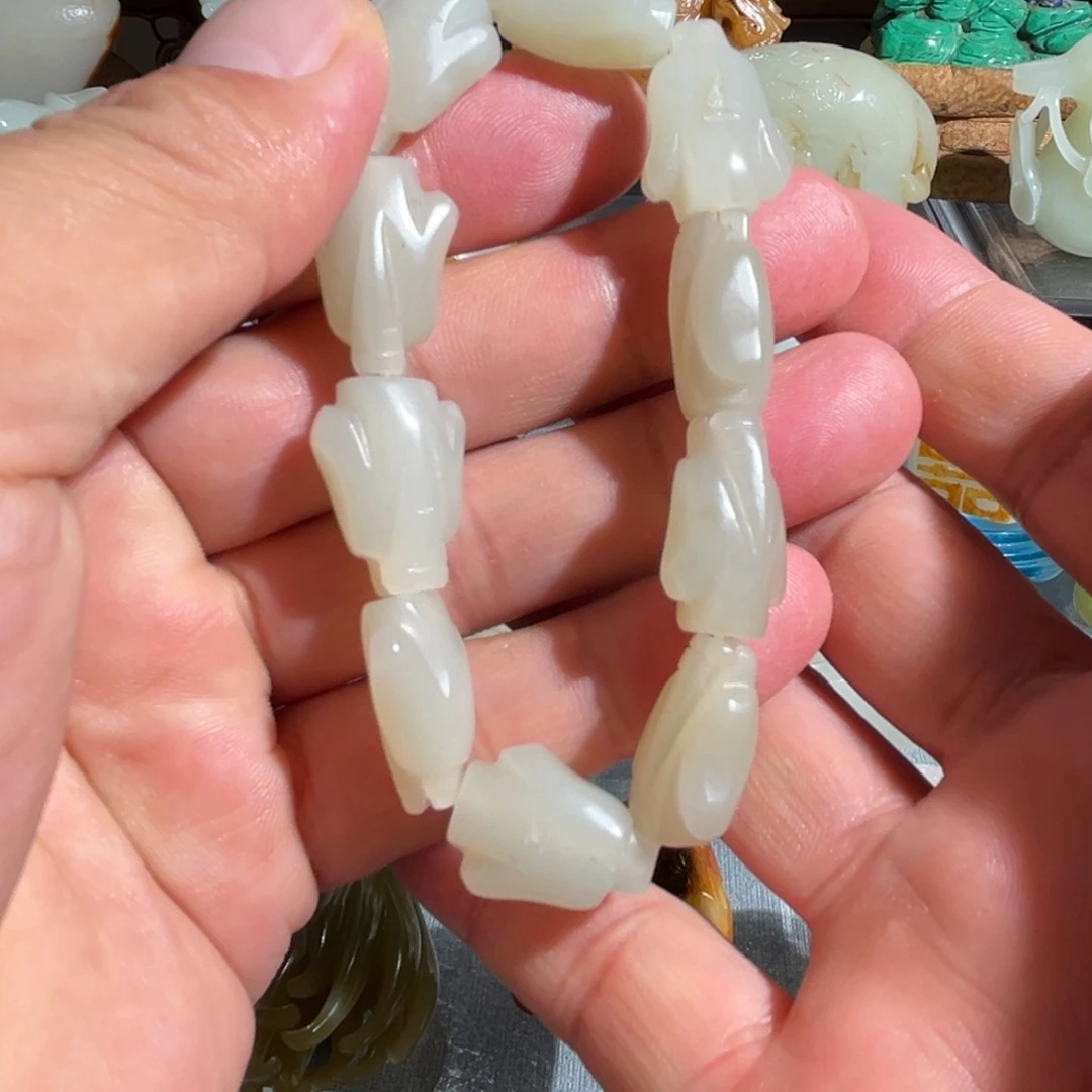 和田玉未镶嵌手链