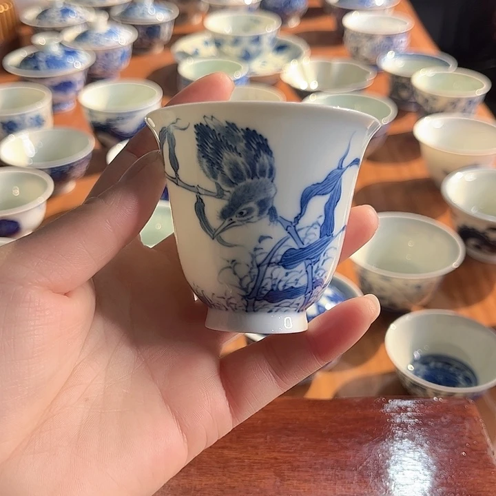 镹曰茶闲柴窑手工手绘青花