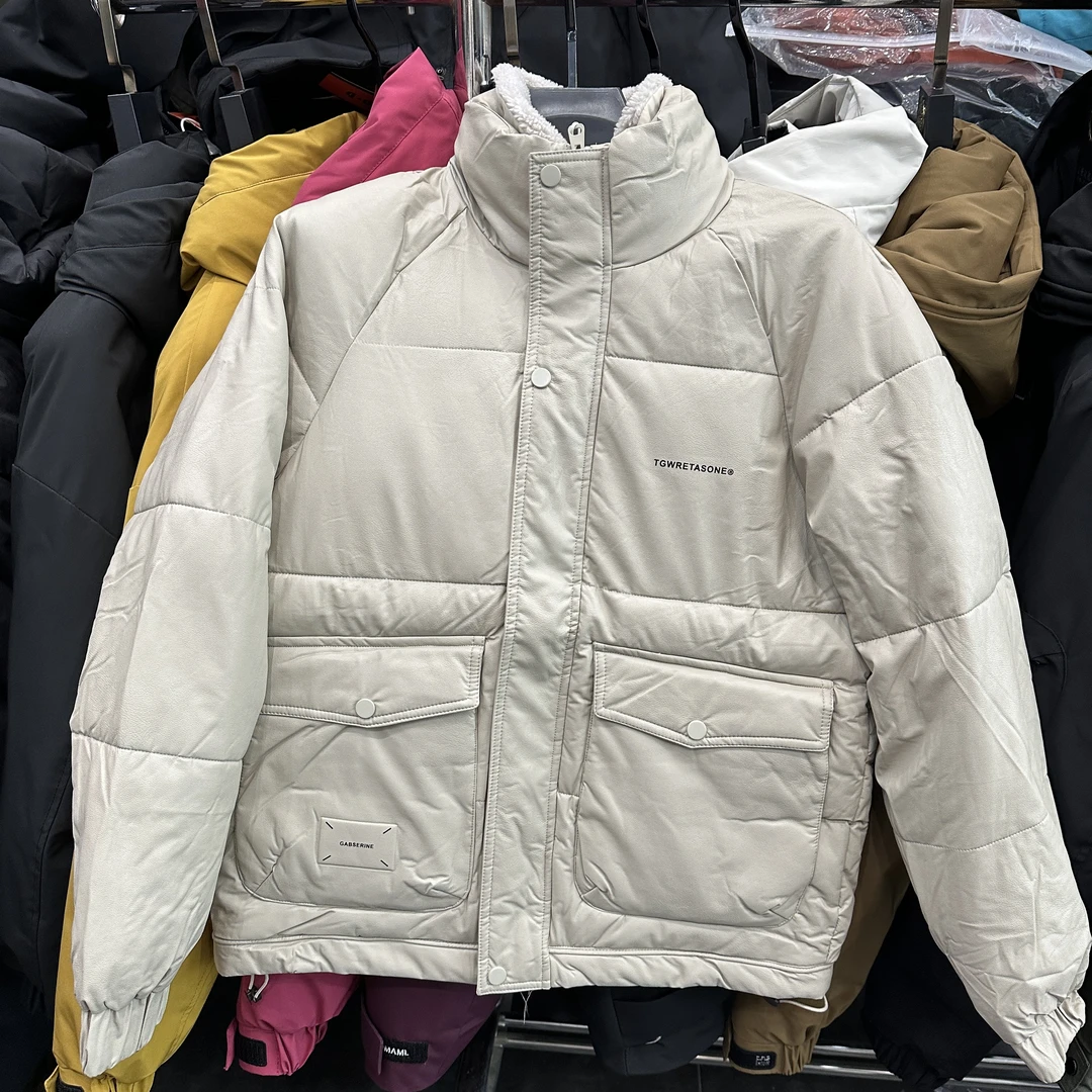 6611-冬季时尚百搭休闲宽松外穿纯色加厚防寒外套-H