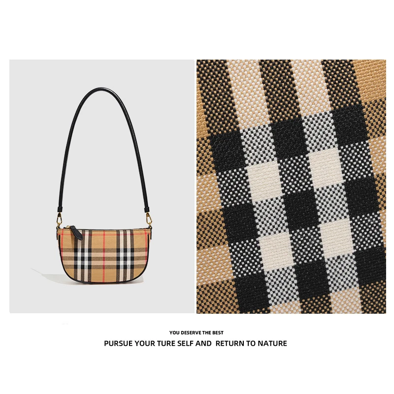 Discover Revive【新款腋下包】新时尚单肩腋下拼色手提包D1279